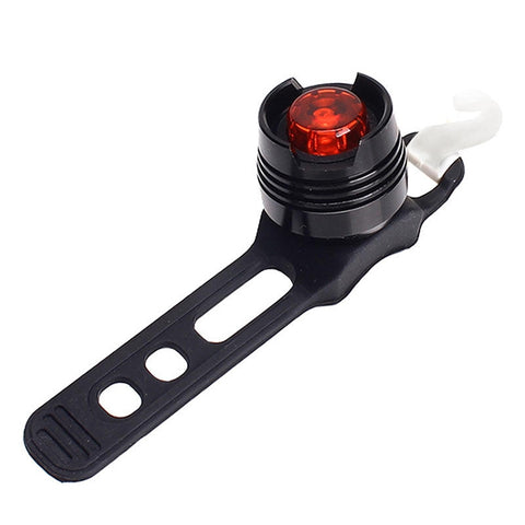 Aluminum Bicycle Cycling Front Rear Tail Helmet Red White LED Flash Lights Safety Warning Lamp Cycling Caution Light Waterproof, White Light White Case, Red Light Black Case, White Light Black Case, Red Light Blue Case, White Light Blue Case           ...