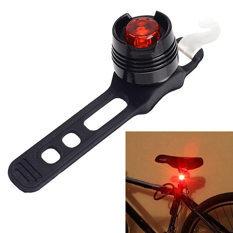 Aluminum Bicycle Cycling Front Rear Tail Helmet Red White LED Flash Lights Safety Warning Lamp Cycling Caution Light Waterproof, White Light White Case, Red Light Black Case, White Light Black Case, Red Light Blue Case, White Light Blue Case           ...