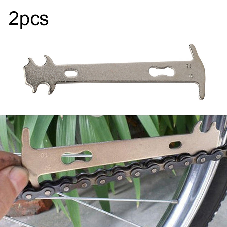 2pcs Bicycle Chain Wear Indicator Checker Mountain Road Bike MTB Chains Gauge Measurement Ruler Cycling Replacement Repair Tool, CHAIN-001