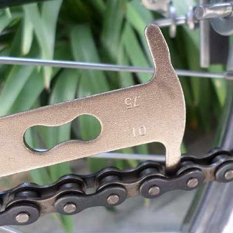 2pcs Bicycle Chain Wear Indicator Checker Mountain Road Bike MTB Chains Gauge Measurement Ruler Cycling Replacement Repair Tool, CHAIN-001