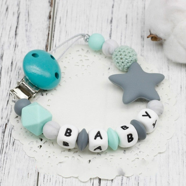 DIY Silicone Baby Pacifier Clip Colorful Pacifier Chain