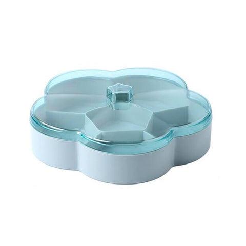 Flower-shaped Transparent Wedding Candy Snack Dried Fruit Storage Box, Single Layer, Double Layer