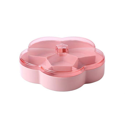 Flower-shaped Transparent Wedding Candy Snack Dried Fruit Storage Box, Single Layer, Double Layer
