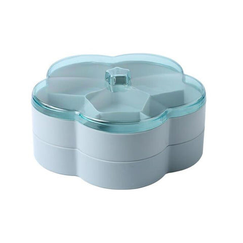 Flower-shaped Transparent Wedding Candy Snack Dried Fruit Storage Box, Single Layer, Double Layer