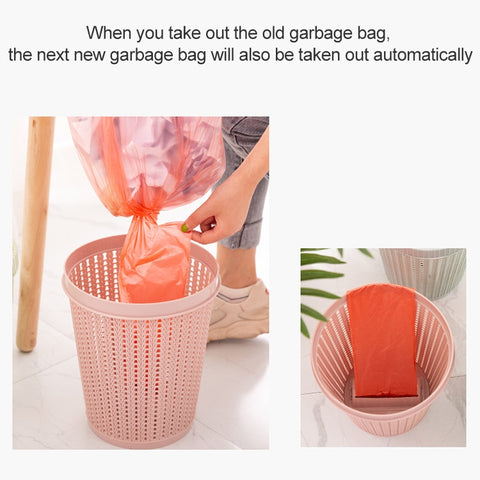 Household Removable Plastic Trash Bin Built-in Trash Bag Box