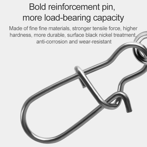 10pcs /Pack Stainless Steel Fishing Connector Bearing Rolling Swivel Connector Fishing Gear Accessories, 12(17mm), 10(20mm), 8(22mm), 7(25mm), 6(26mm), 5(29mm), 4(30mm), 3(34mm), 2(36mm), 1(40mm)