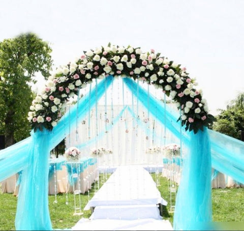 3pcs Tulle Roll Crystal Fabric Organza Tulle Roll Spool Decoration for Wedding Birthday Party, Size:2.5mx48cm, Red, Dark Pink, Light Pink, Light Purple, Dark Purple, Sky Blue, Royal Blue, White, Yellow, Green, Orange, Black, Rose Red