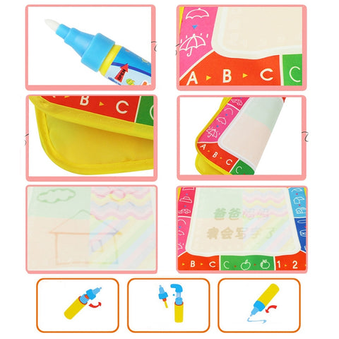 3 PCS Magic Graffiti Water Writing Cloth Children Foldable Drawing Board with Pen, Size: 29cm x 29cm