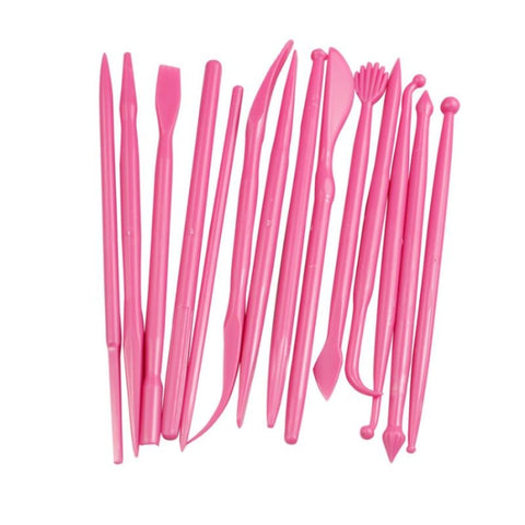 2 Sets Mini Fondant Styling Engraving Group Tools Cake Engraving Pen, 28 PCS Yellow, 28 PCS Rose Red, 28 PCS Pink