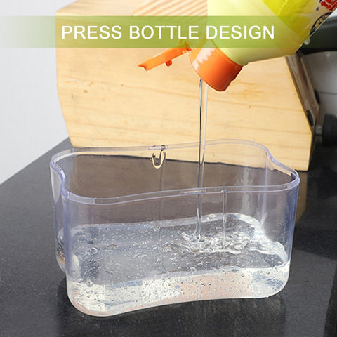 Press Soap Dispenser Kitchen Detergent Wash Presser, Gray, Silver