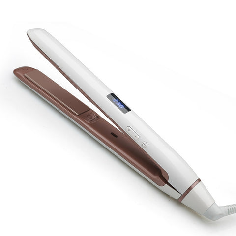 Professional Hair Straightener LED Display Ceramic Coating Plate Ionic Curling Flat Iron