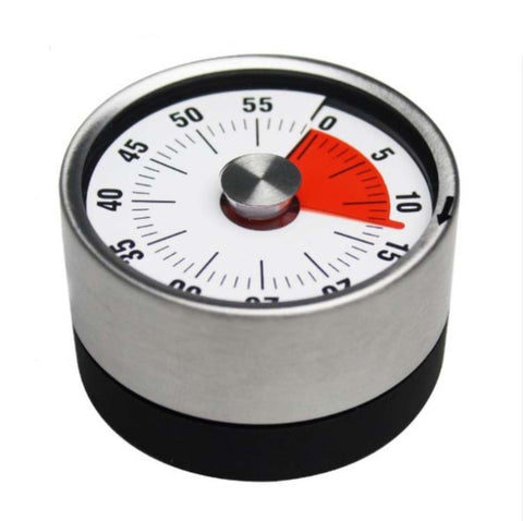 Kitchen Timer Countdown Timer with Magnetic Stainless Steel Timer, 8cm Red, 6cm Black