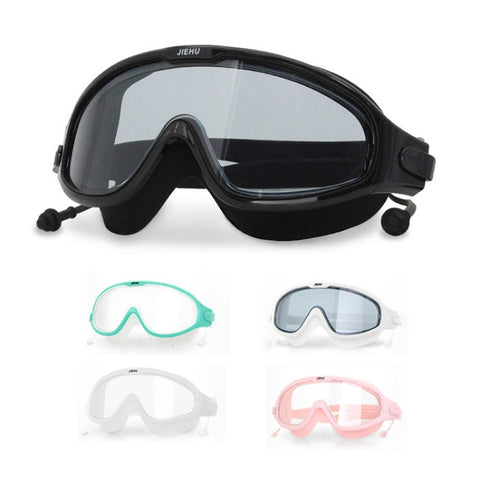 JIEHU JH8208DMJS Large Frame Waterproof and Anti-fog High-definition Eye Protection Swimming Goggles, JH8208DMJS(Smoke Green White), JH8208DMJS(Smoke Black), JH8208DMJS(Transparent White), JH8208DMJS(Transparent Pink), JH8208DMJS(Transparent Green)
