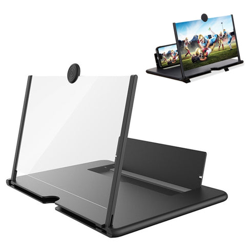 14 inch 3D Mobile Phone Screen Stretching Bracket Amplifier, Black, White