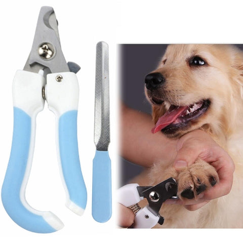 Two-piece Pet Toe Stainless Steel Cat and Dog Nail Clipper Filee, S, L