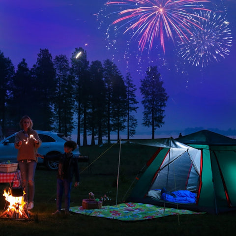 Outdoor 3-4 People Beach Thickening Rainproof Automatic Speed Open Four-sided Camping Tent, Automatic Vinyl, Upgraded Large Vinyl