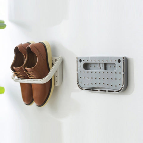 Suction Cup Multi Function Folding Wall Hanging Slippers Storage Rack