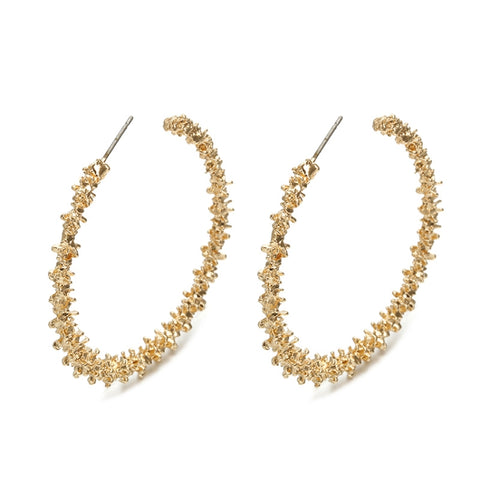 Vintage Round Fashion Earrings Female Jewellery, gold, white