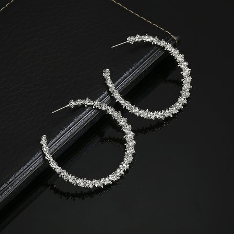 Vintage Round Fashion Earrings Female Jewellery, gold, white