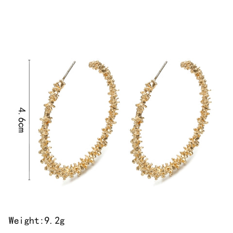 Vintage Round Fashion Earrings Female Jewellery, gold, white