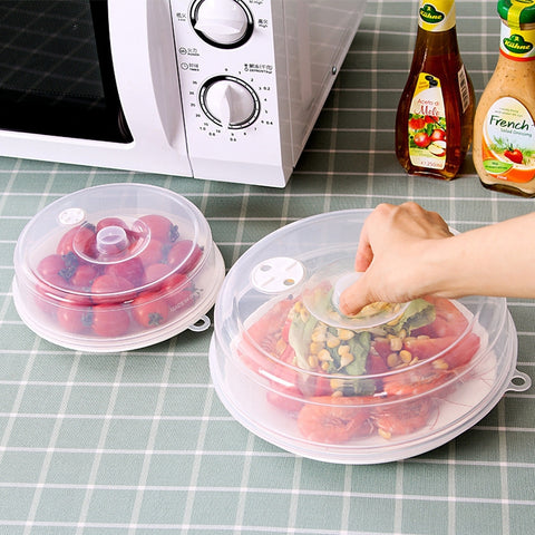 Kitchen Transparent Refrigerator Fresh-keeping Sealed Lid Microwave Oven Heating Lid Stackable Fresh Bowl Lid, Small, Large