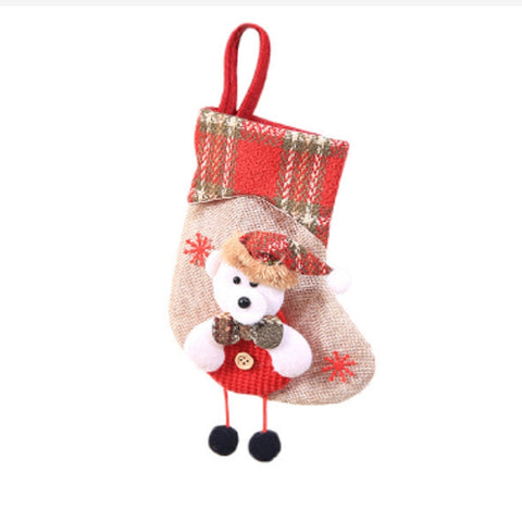 Mini Christmas Stockings Gift Bags Christmas Decorations for Home Festival Party