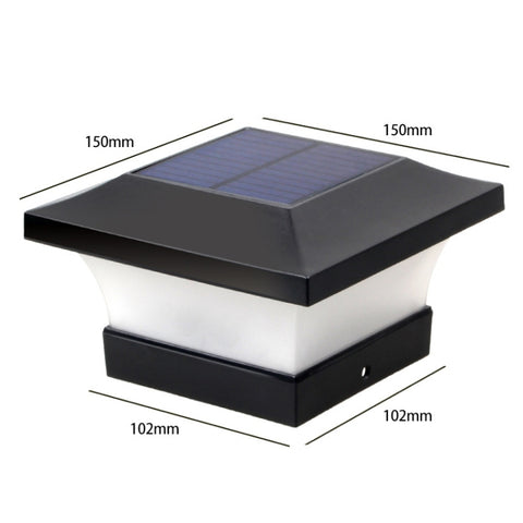 Solar LED Waterproof Outdoor Column Light Courtyard Lighting Lamp, Warm Light, White Light