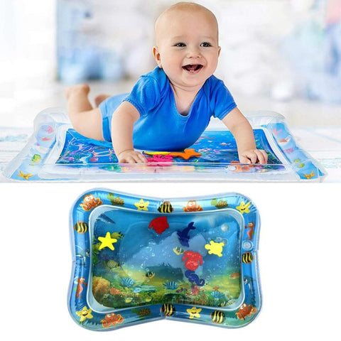 Baby Inflatable Aquarium Water Playing Cushion Prostrate Pad Toy Mat, Light Blue 66*50cm, White 60*50cm, Blue 60*50cm