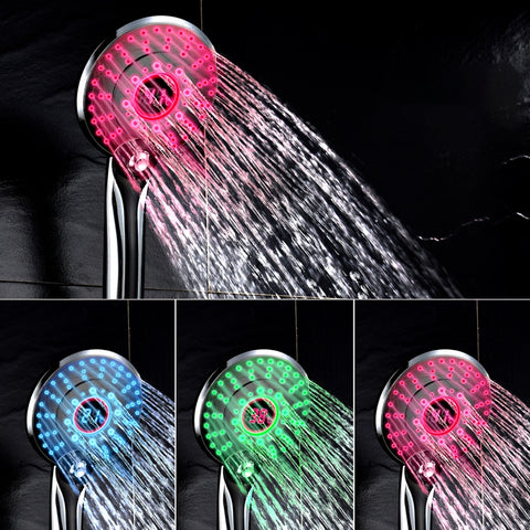 Handheld Digital Display Bathroom Temperature Control Shower Head, Temperature Control Shower