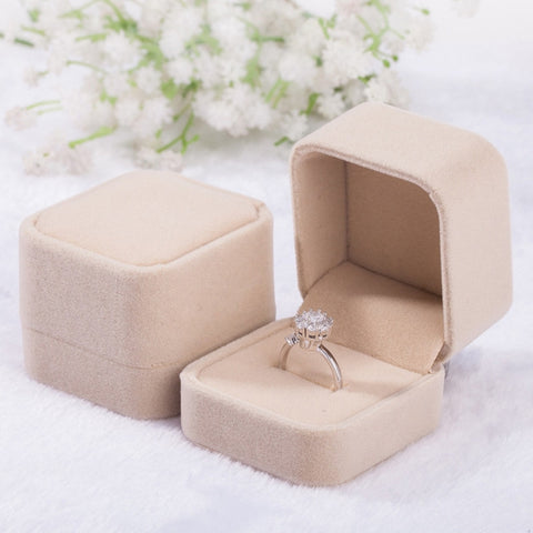3 PCS Wedding Jewelry Accessories Squre Velvet Jewelry Box Jewelry Display Case Gift Boxes Ring Earrings Box