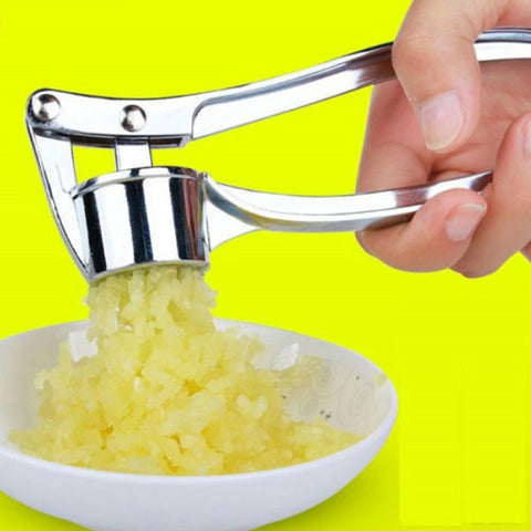 Kitchen Handheld Stainless Steel Ginger Garlic Crusher Garlic Puree Machine, Stainless Steel 3