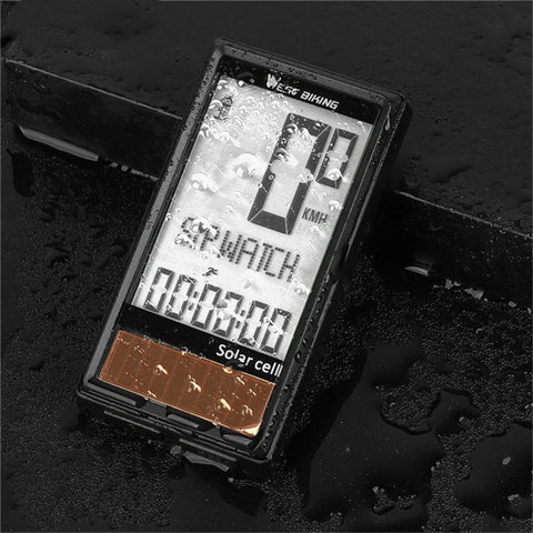 WEST BIKING Wireless Solar Code Table Mountain Road Bike Large Character Code Table Five Language Waterproof Speedometer, WEST BIKING Speedometer