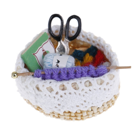 1:12 Doll House Mini Wool Knitting Tool, Wool Knitting