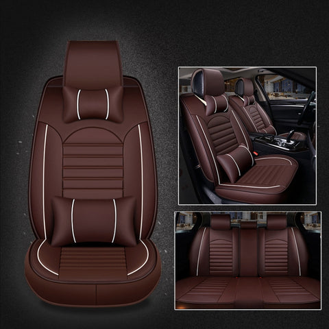 Universal PU Leather Car Seat Cover, Black White, Black Red, Black White Deluxe, Black Red Deluxe, Coffee Deluxe, Beige Deluxe, Beige, Coffee