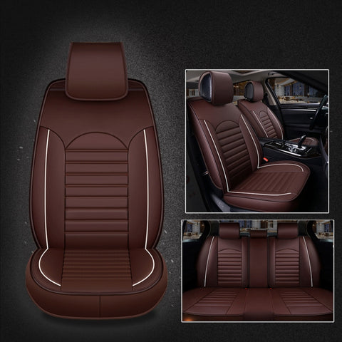 Universal PU Leather Car Seat Cover, Black White, Black Red, Black White Deluxe, Black Red Deluxe, Coffee Deluxe, Beige Deluxe, Beige, Coffee