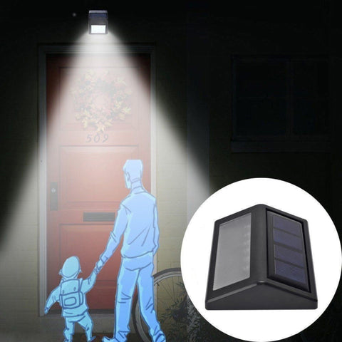 6 LEDs Solar Power IP55 Waterproof Light Sensor Wall Light Deck Lights, White light, Warm Light