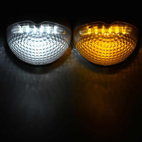 Semi-circular IP55 Waterproof Solar Light Control Fence Light Garden Lamp, Warm White, White Light