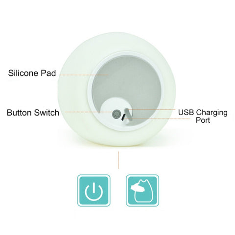 USB Charging Novelty Night Lights Cute Children Night Lamp Distant Control Touch Sensor Light Home Decor Lighting, Popular Cat ?, Pouting Cat, Lucky Cat
