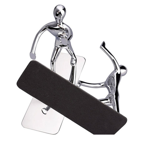 1 Pair Book Holder Humanoid Figure Non-Skid Art Desk Organizer Bookshelf Office Study Decoration, Non-Skid Art Desk Organizer