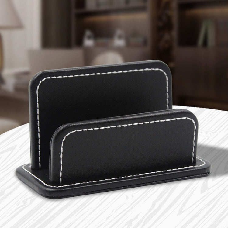 2 Blocks Office Stationery Leather Name Card Holder Stationery Bussiness  Office Home Card Holder, 2 Blocks Card Holder