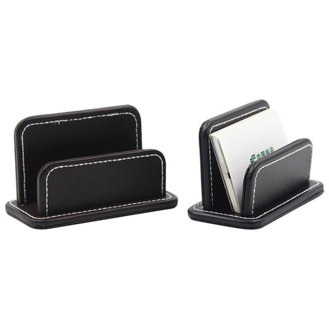 2 Blocks Office Stationery Leather Name Card Holder Stationery Bussiness  Office Home Card Holder, 2 Blocks Card Holder