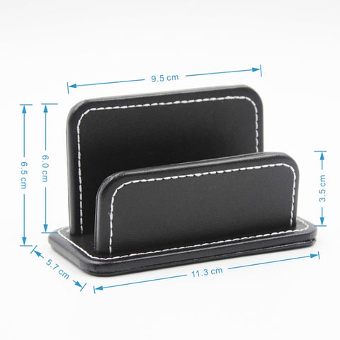 2 Blocks Office Stationery Leather Name Card Holder Stationery Bussiness  Office Home Card Holder, 2 Blocks Card Holder