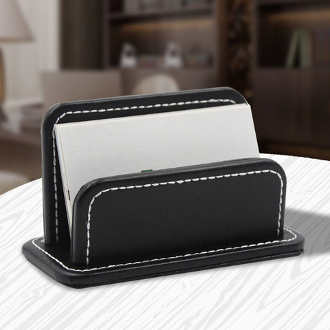 2 Blocks Office Stationery Leather Name Card Holder Stationery Bussiness  Office Home Card Holder, 2 Blocks Card Holder