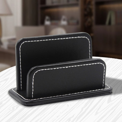 2 Blocks Office Stationery Leather Name Card Holder Stationery Bussiness  Office Home Card Holder, 2 Blocks Card Holder