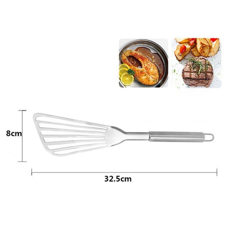 430 Stainless Steel Thickened Cooking Shovel Fried Fish Shoves Oblique Kitchen Tool Cookware, Fish Shoves