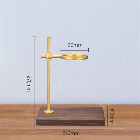 Wood Base Hand Coffee Filter Holder Adjustable Filter Holder, Rubber Wood, Spade Wood