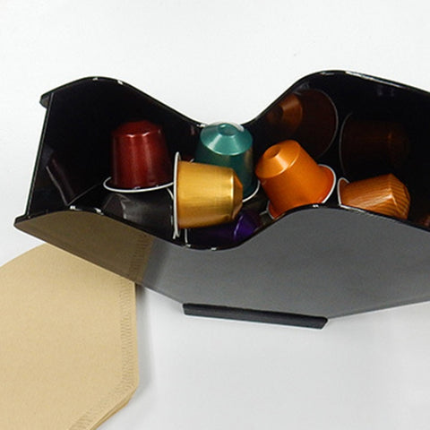 Filter Paper Holder Tapered Filter Paper Box Filtering Paper Storage Rack Stand Coffee Tools with Dust-Proof Cover, Filter Paper Holder