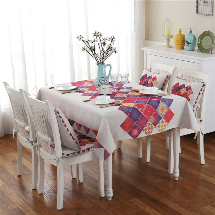 Retro Pattern Linen Table Cloth For Dinner Home Decor Dustproof Table Cover, 140x140cm, 140x200cm