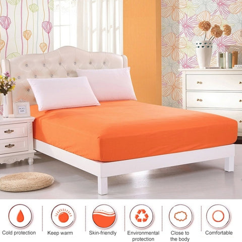 Plain Mattress Protector Bed Mat Mattress Cover Fitted Sheet, 120X200cm, 150X200cm, 180X200cm