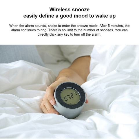 Simple Home Creative Multi-function Charging Stepless Dimming Alarm Clock Night Light, White, Pink, Gray